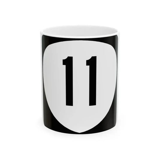 OR 11 (Oregon) (Road Sign) White Coffee Mug 11oz - Go Mug Yourself