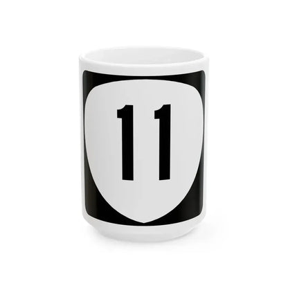 OR 11 (Oregon) (Road Sign) White Coffee Mug 15oz - Go Mug Yourself