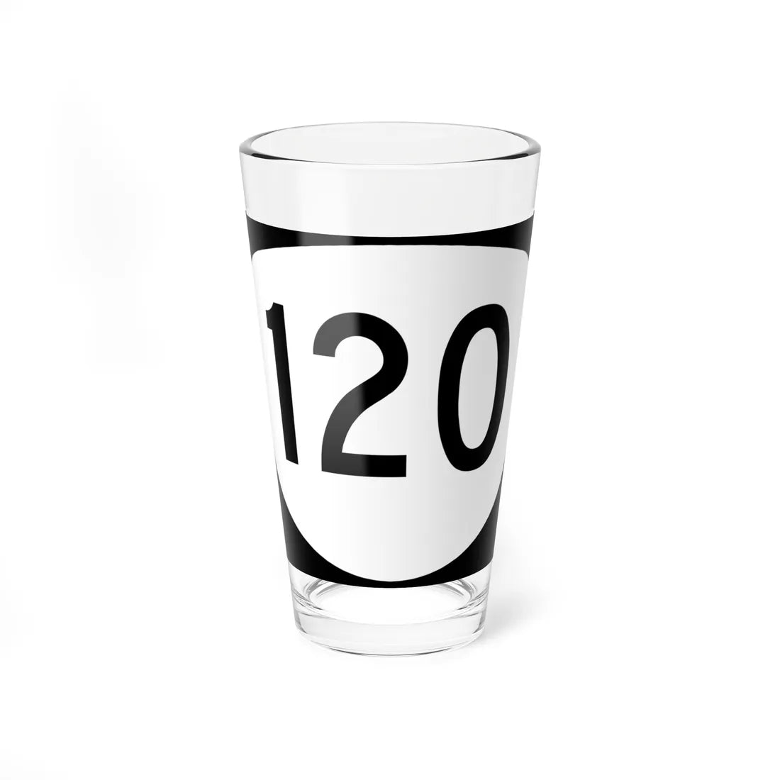 OR 120 (Oregon) (Road Sign) Pint Glass 16oz 16oz - Go Mug Yourself