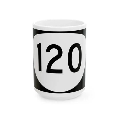 OR 120 (Oregon) (Road Sign) White Coffee Mug 15oz - Go Mug Yourself