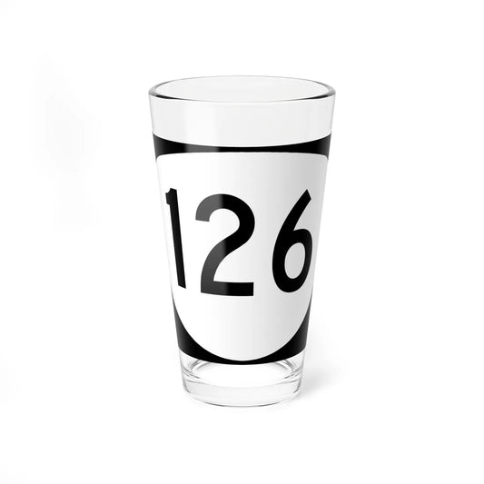 OR 126 (Oregon) (Road Sign) Pint Glass 16oz 16oz - Go Mug Yourself