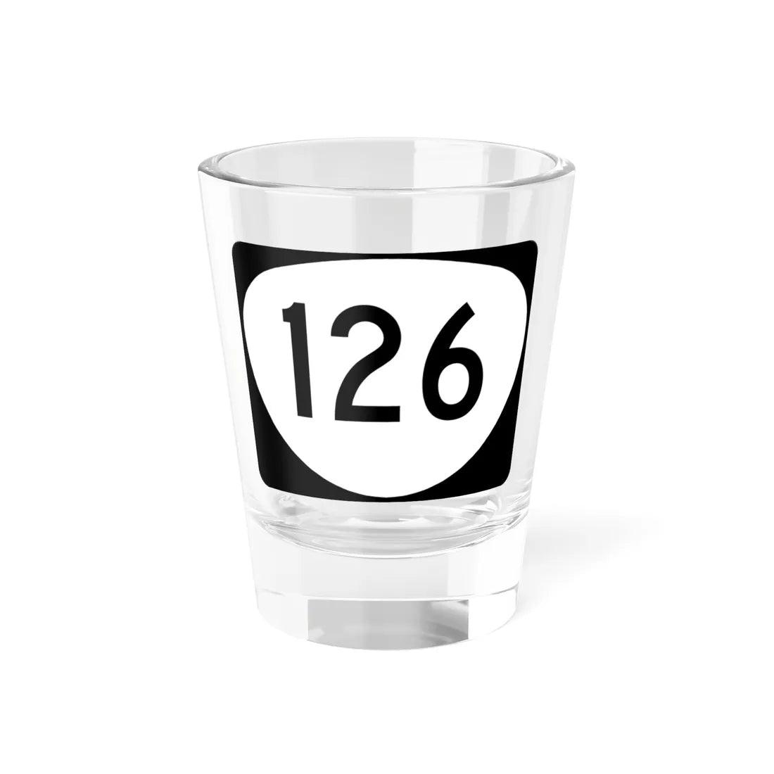 OR 126 (Oregon) (Road Sign) Shot Glass 1.5oz 1.5oz - Go Mug Yourself