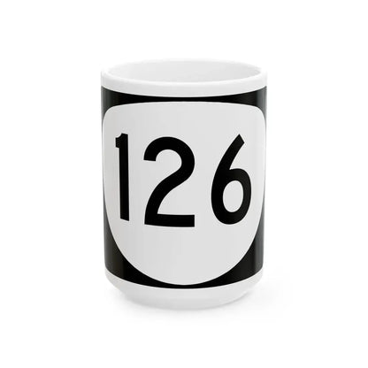 OR 126 (Oregon) (Road Sign) White Coffee Mug 15oz - Go Mug Yourself
