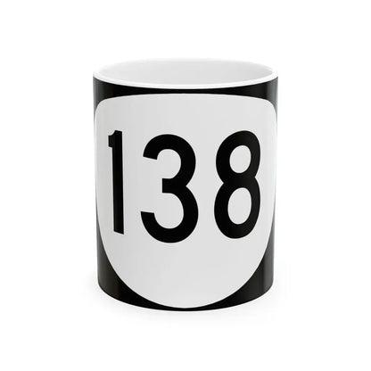 OR 138 (Oregon) (Road Sign) White Coffee Mug 11oz - Go Mug Yourself