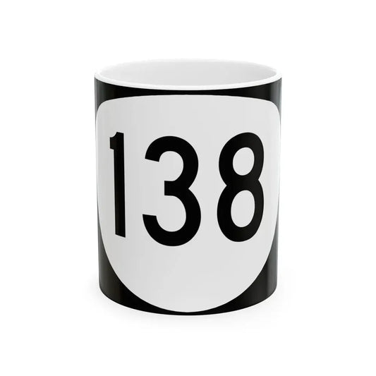 OR 138 (Oregon) (Road Sign) White Coffee Mug 11oz - Go Mug Yourself