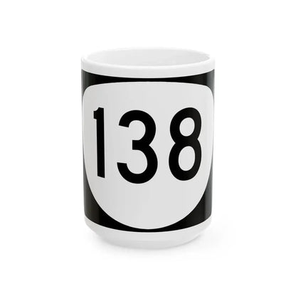 OR 138 (Oregon) (Road Sign) White Coffee Mug 15oz - Go Mug Yourself
