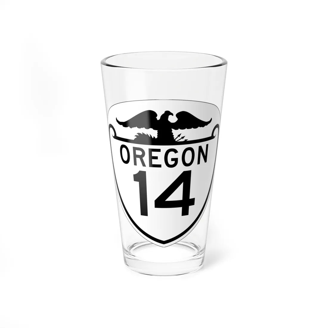OR 14 1948 (Oregon) (Road Sign) Pint Glass 16oz - Go Mug Yourself