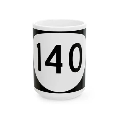OR 140 (Oregon) (Road Sign) White Coffee Mug 15oz - Go Mug Yourself