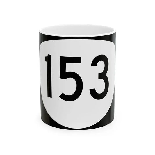 OR 153 (Oregon) (Road Sign) White Coffee Mug 11oz - Go Mug Yourself