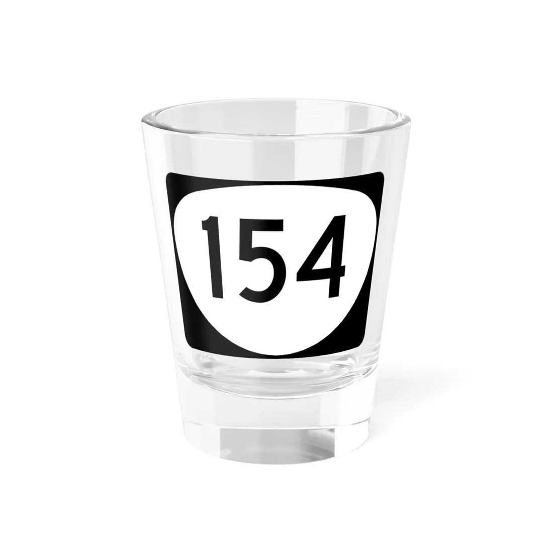 OR 154 (Oregon) (Road Sign) Shot Glass 1.5oz 1.5oz - Go Mug Yourself