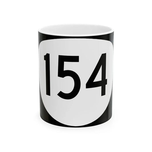 OR 154 (Oregon) (Road Sign) White Coffee Mug 11oz - Go Mug Yourself