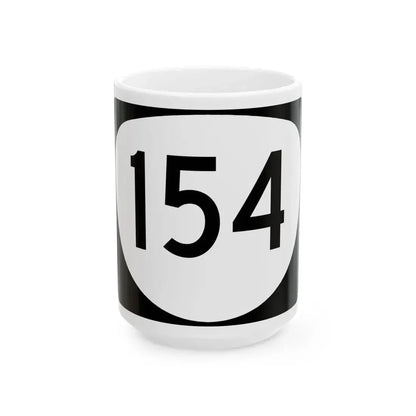 OR 154 (Oregon) (Road Sign) White Coffee Mug 15oz - Go Mug Yourself