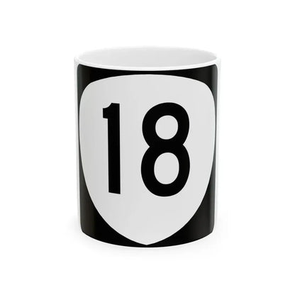 OR 18 (Oregon) (Road Sign) White Coffee Mug 11oz - Go Mug Yourself
