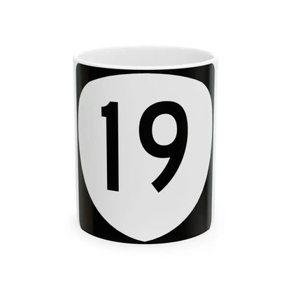 OR 19 (Oregon) (Road Sign) White Coffee Mug 11oz - Go Mug Yourself