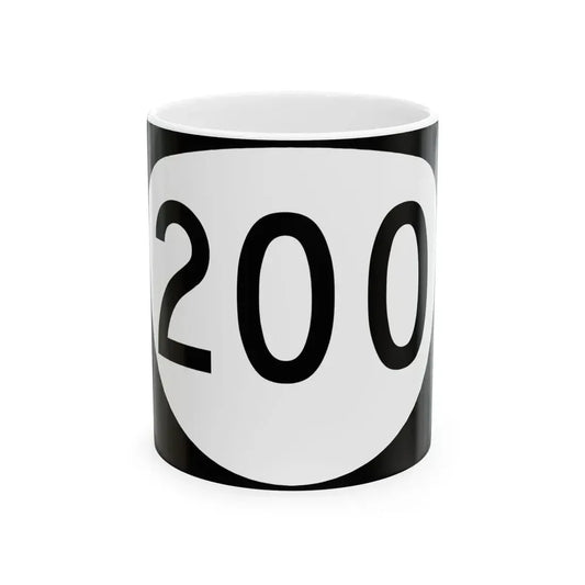 OR 200 (Oregon) (Road Sign) White Coffee Mug 11oz - Go Mug Yourself
