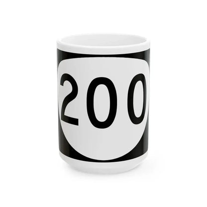 OR 200 (Oregon) (Road Sign) White Coffee Mug 15oz - Go Mug Yourself