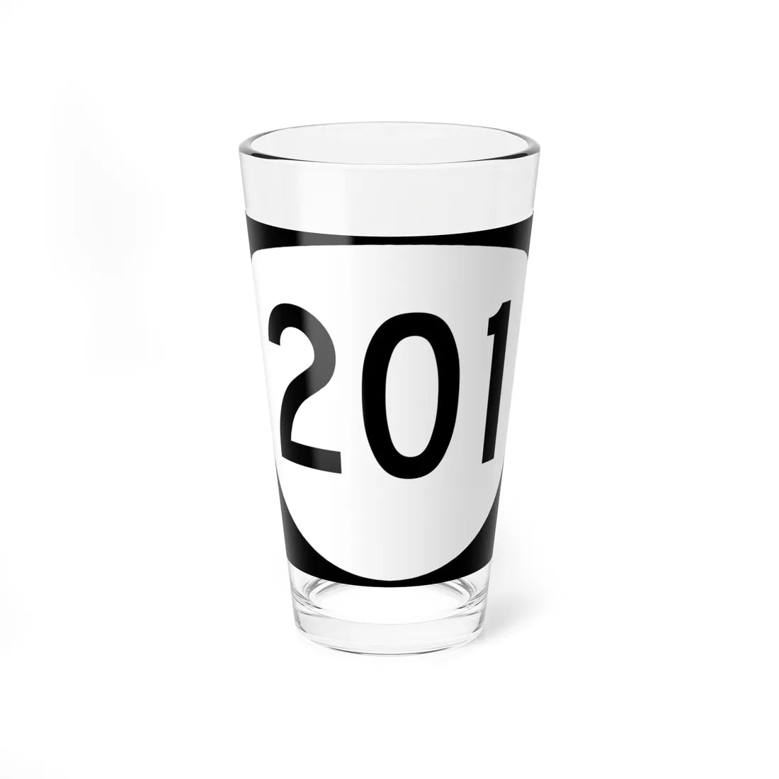 OR 201 (Oregon) (Road Sign) Pint Glass 16oz 16oz - Go Mug Yourself