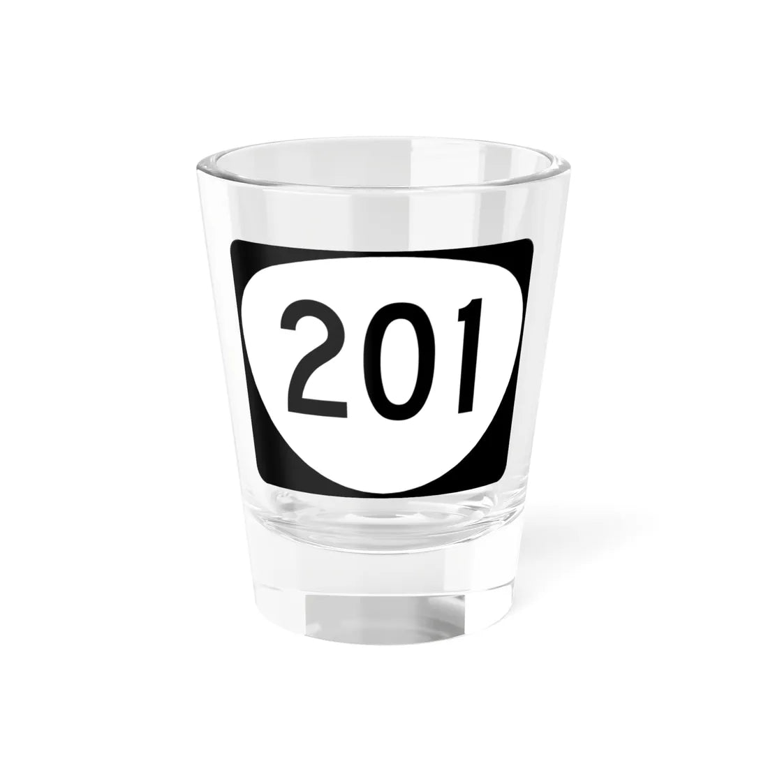 OR 201 (Oregon) (Road Sign) Shot Glass 1.5oz - Go Mug Yourself