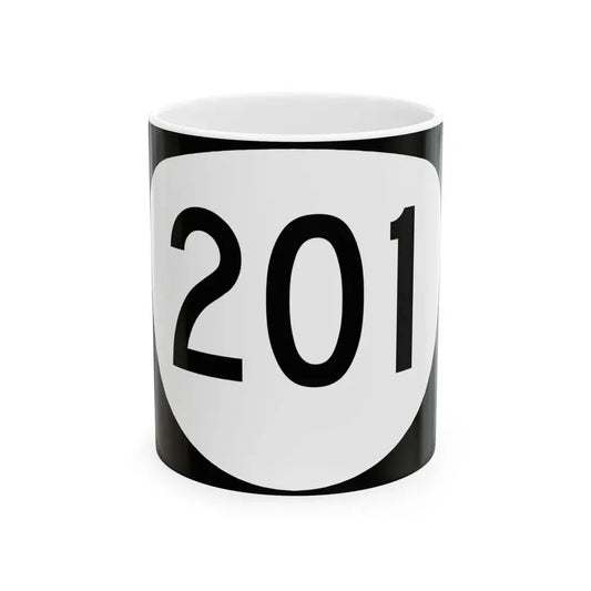 OR 201 (Oregon) (Road Sign) White Coffee Mug 11oz - Go Mug Yourself