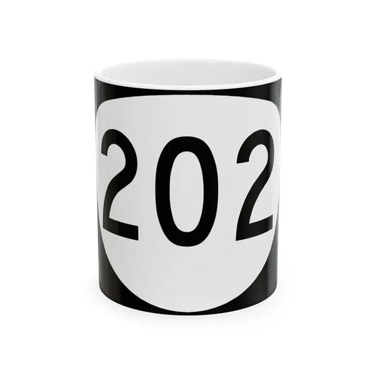 OR 202 (Oregon) (Road Sign) White Coffee Mug 11oz - Go Mug Yourself