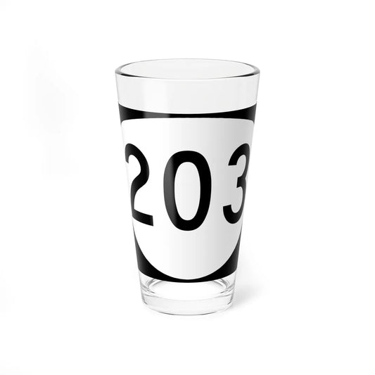 OR 203 (Oregon) (Road Sign) Pint Glass 16oz 16oz - Go Mug Yourself