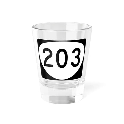 OR 203 (Oregon) (Road Sign) Shot Glass 1.5oz 1.5oz - Go Mug Yourself