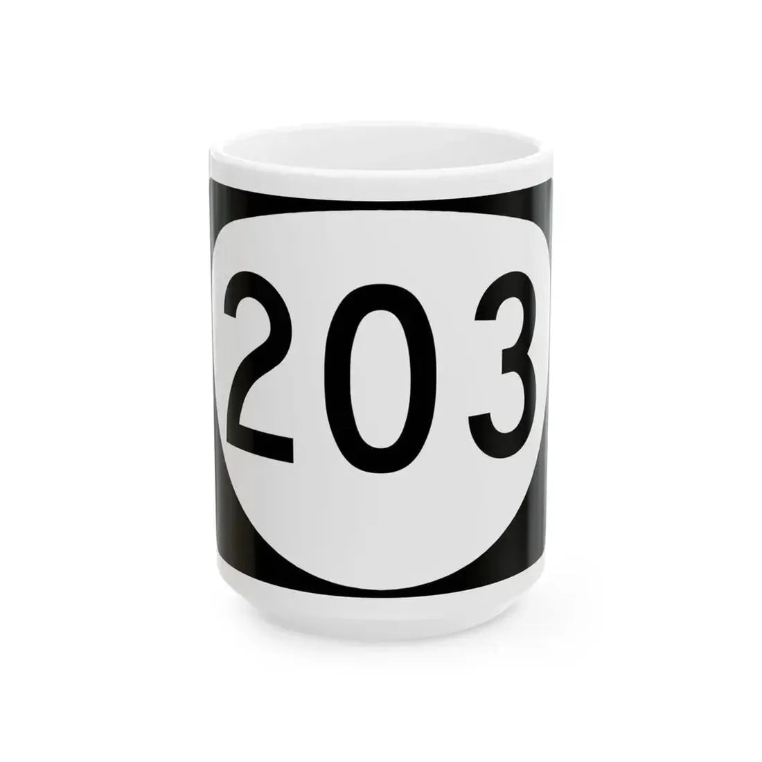 OR 203 (Oregon) (Road Sign) White Coffee Mug 15oz - Go Mug Yourself
