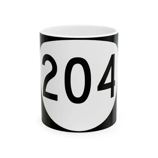 OR 204 (Oregon) (Road Sign) White Coffee Mug 11oz - Go Mug Yourself