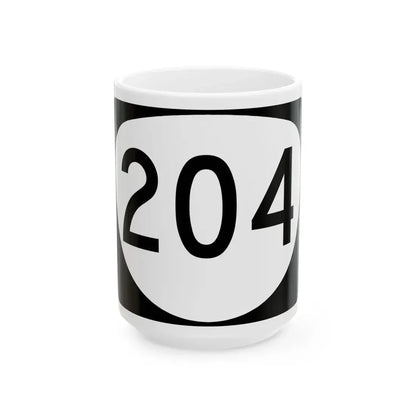 OR 204 (Oregon) (Road Sign) White Coffee Mug 15oz - Go Mug Yourself