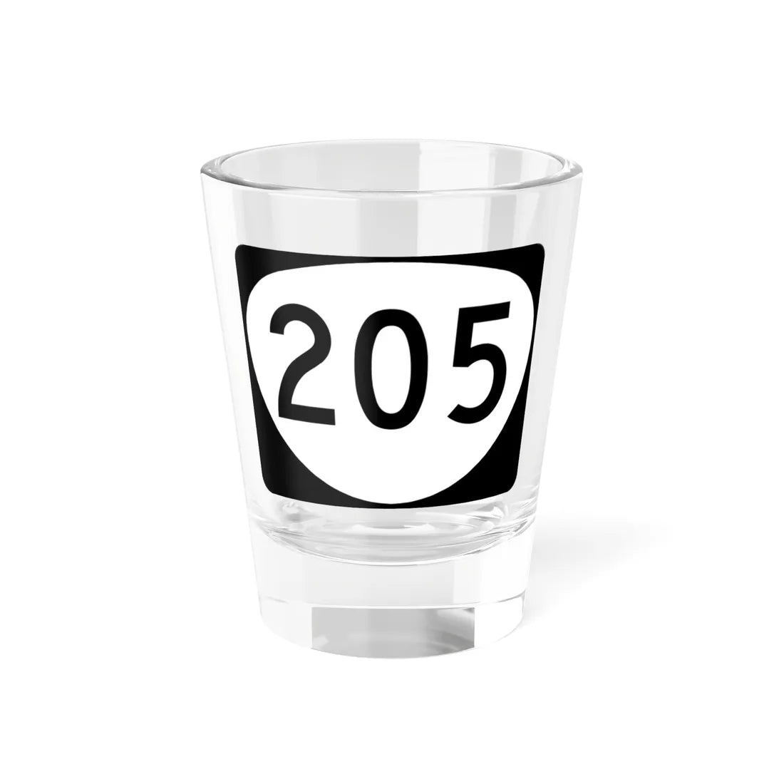 OR 205 (Oregon) (Road Sign) Shot Glass 1.5oz 1.5oz - Go Mug Yourself
