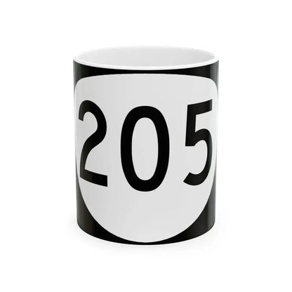 OR 205 (Oregon) (Road Sign) White Coffee Mug 11oz - Go Mug Yourself