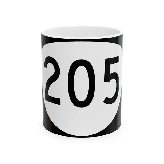 OR 205 (Oregon) (Road Sign) White Coffee Mug 11oz - Go Mug Yourself