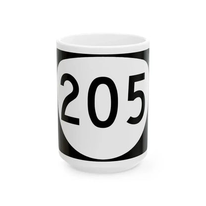 OR 205 (Oregon) (Road Sign) White Coffee Mug 15oz - Go Mug Yourself