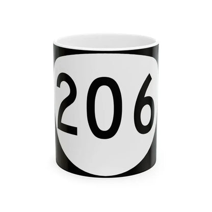 OR 206 (Oregon) (Road Sign) White Coffee Mug 11oz - Go Mug Yourself