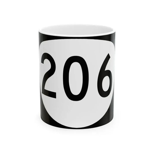 OR 206 (Oregon) (Road Sign) White Coffee Mug 11oz - Go Mug Yourself