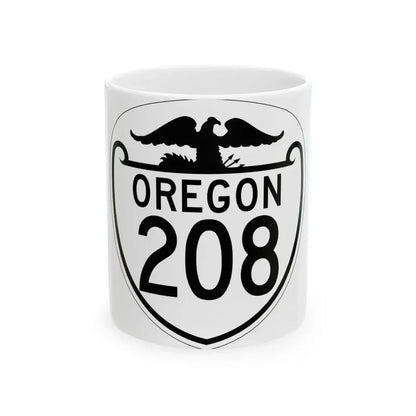 OR 208 1948 (Oregon) (Road Sign) White Coffee Mug 11oz - Go Mug Yourself