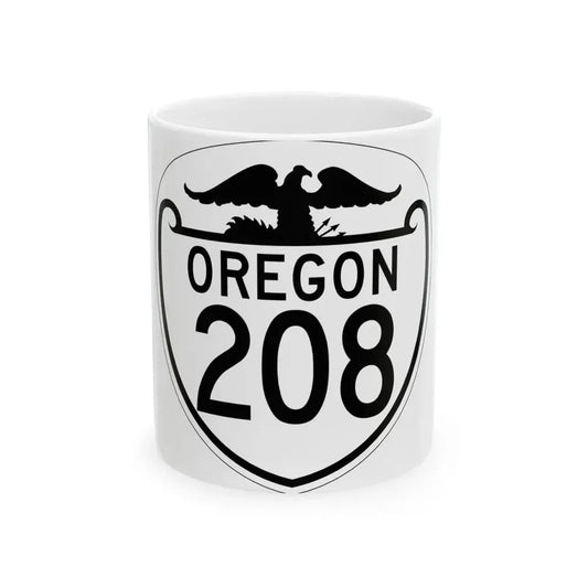 OR 208 1948 (Oregon) (Road Sign) White Coffee Mug 11oz - Go Mug Yourself