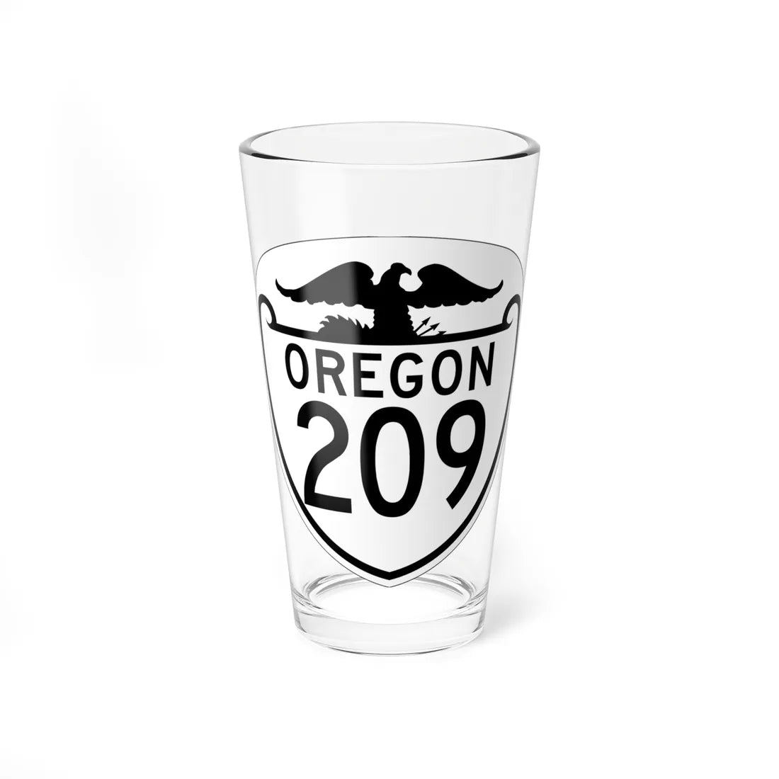 OR 209 1948 (Oregon) (Road Sign) Pint Glass 16oz 16oz - Go Mug Yourself