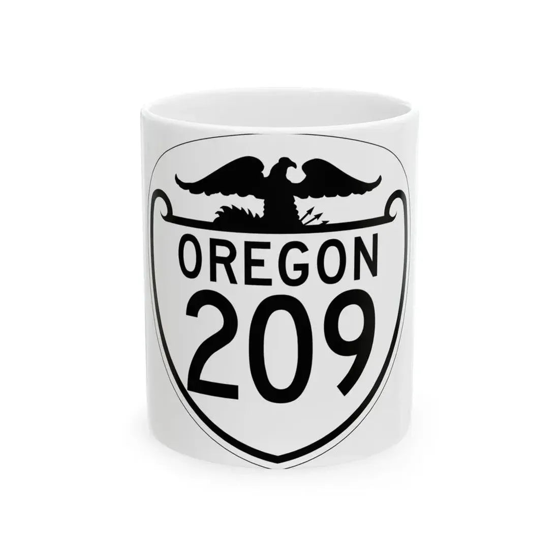 OR 209 1948 (Oregon) (Road Sign) White Coffee Mug 11oz - Go Mug Yourself