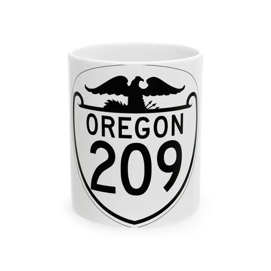 OR 209 1948 (Oregon) (Road Sign) White Coffee Mug 11oz - Go Mug Yourself