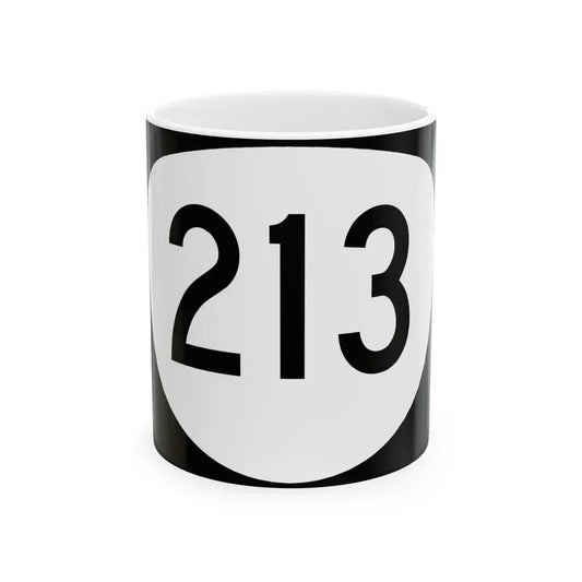 OR 213 (Oregon) (Road Sign) White Coffee Mug 11oz - Go Mug Yourself