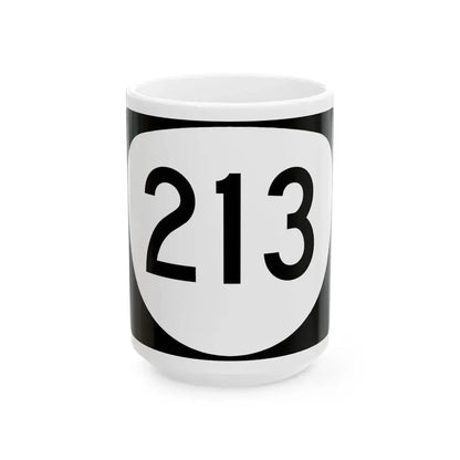 OR 213 (Oregon) (Road Sign) White Coffee Mug 15oz - Go Mug Yourself