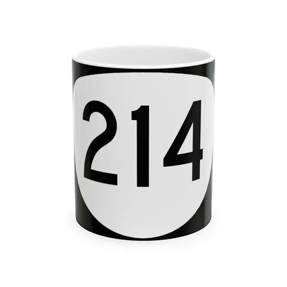 OR 214 (Oregon) (Road Sign) White Coffee Mug 11oz - Go Mug Yourself