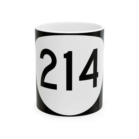 OR 214 (Oregon) (Road Sign) White Coffee Mug 11oz - Go Mug Yourself