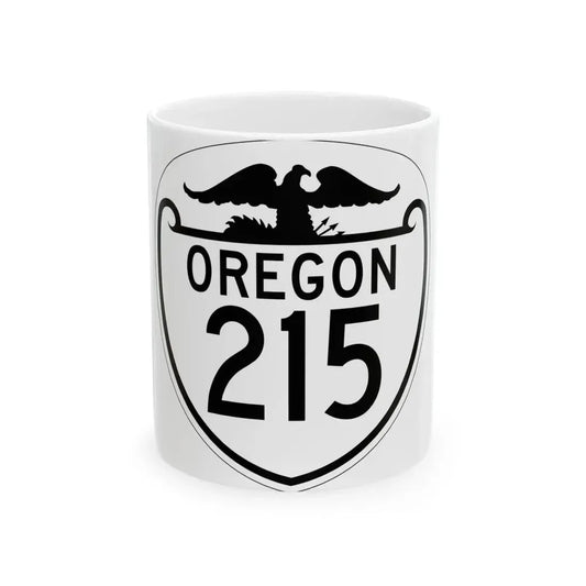 OR 215 1948 (Oregon) (Road Sign) White Coffee Mug 11oz - Go Mug Yourself