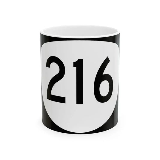 OR 216 (Oregon) (Road Sign) White Coffee Mug 11oz - Go Mug Yourself