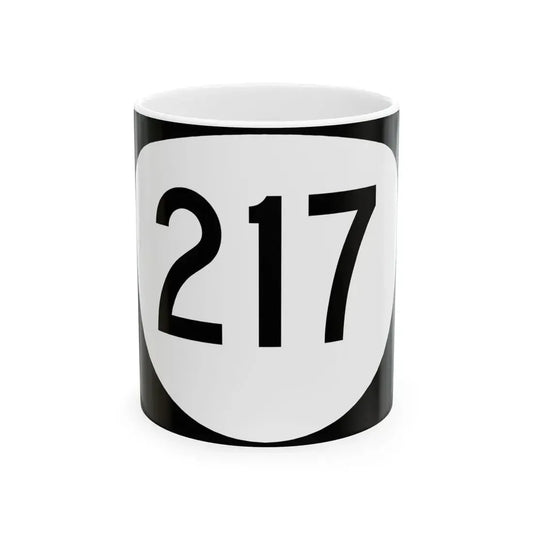 OR 217 (Oregon) (Road Sign) White Coffee Mug 11oz - Go Mug Yourself