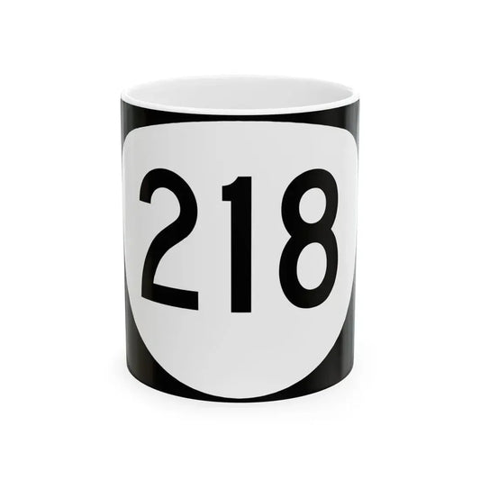 OR 218 (Oregon) (Road Sign) White Coffee Mug 11oz - Go Mug Yourself
