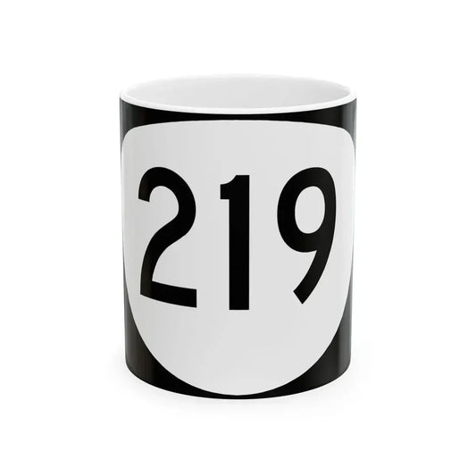 OR 219 (Oregon) (Road Sign) White Coffee Mug 11oz - Go Mug Yourself