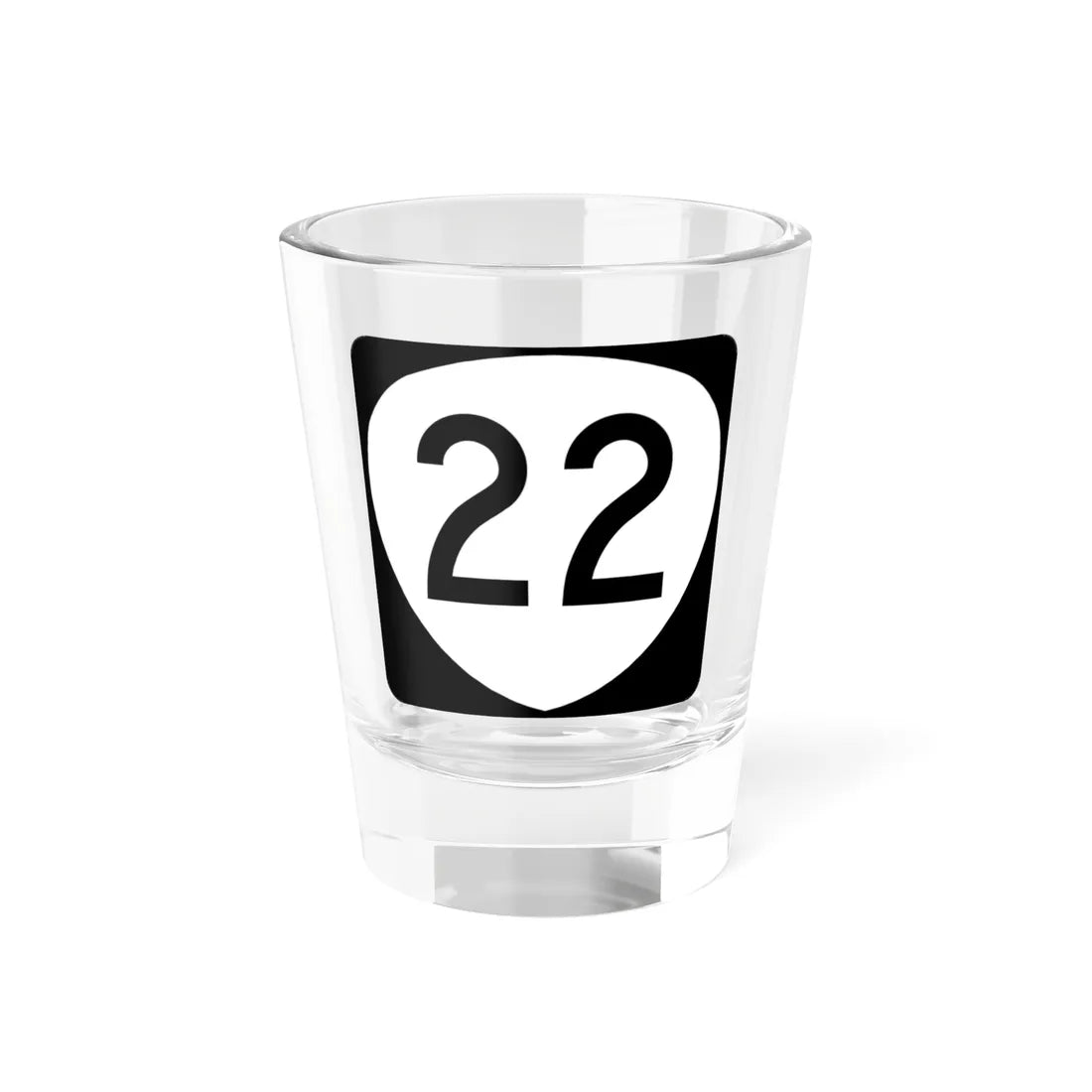 OR 22 (Oregon) (Road Sign) Shot Glass 1.5oz 1.5oz - Go Mug Yourself